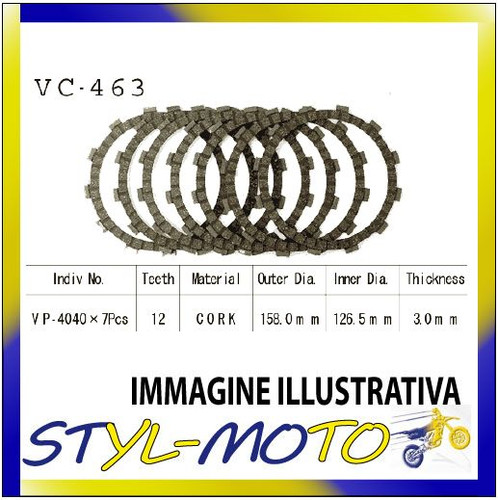 Clutch cork disc kit vesrah - disc,