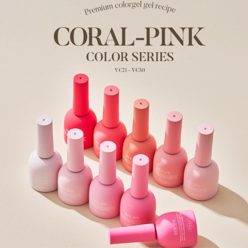 Valla solid color - gel, coral