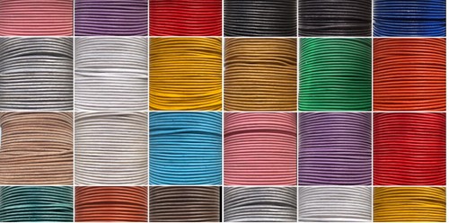 2mm real round leather - round, cord