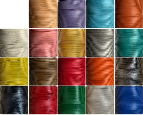 5mm real round leather - real,