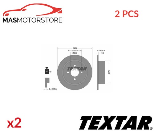 Brake discs set pair rear - pair,