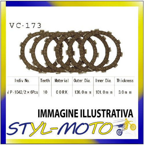 Kit clutch cork discs vesrah - cork,